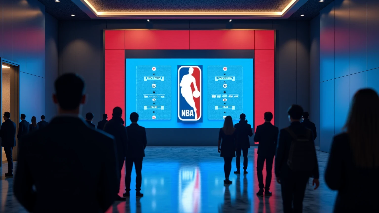 Mappa degli Stati Uniti con le franchigie NBA divise tra Eastern e Western Conference